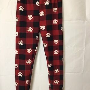 Paw Print Fleece Lined Leggings